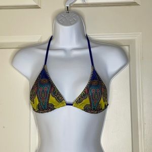 Printed bikini top